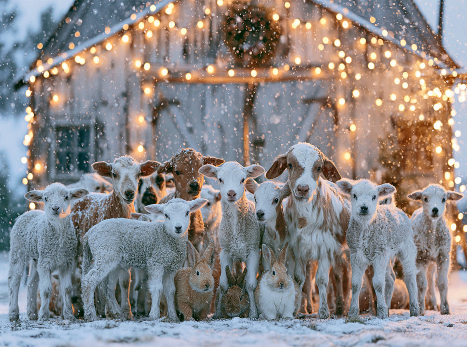 Weihnachtszauber auf dem Hof - CALVENDO Foto-Puzzle'