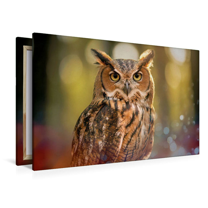 Premium Textil-Leinwand Im Herz der Natur, ein Vogel, ein Moment, pure Wahrheit.