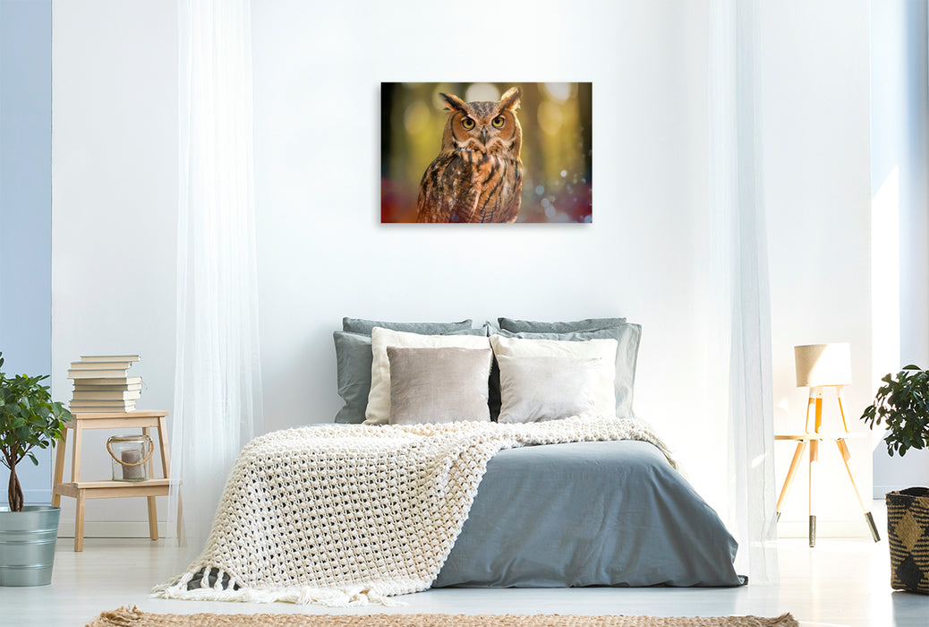 Premium Textil-Leinwand Im Herz der Natur, ein Vogel, ein Moment, pure Wahrheit.