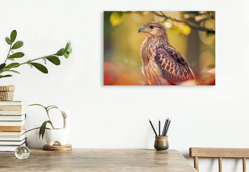 Premium Textil-Leinwand Farbgesichter der Natur, jeder Vogel ein Charakter.