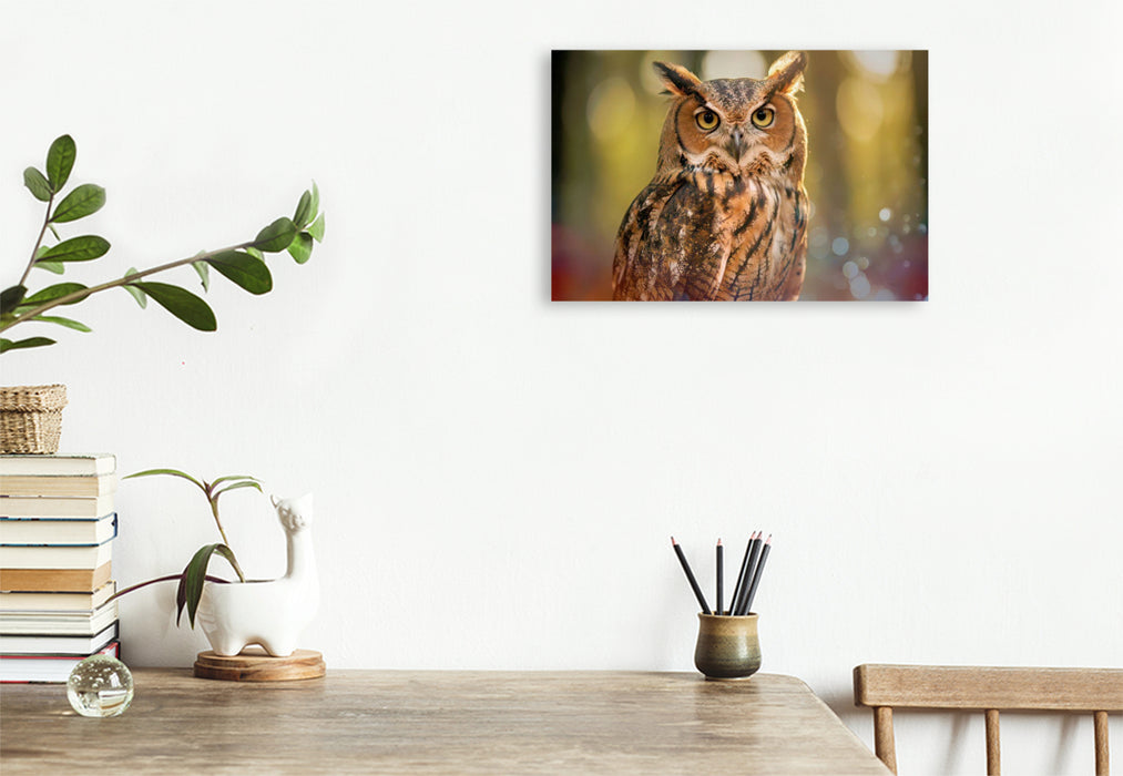 Premium Textil-Leinwand Im Herz der Natur, ein Vogel, ein Moment, pure Wahrheit.