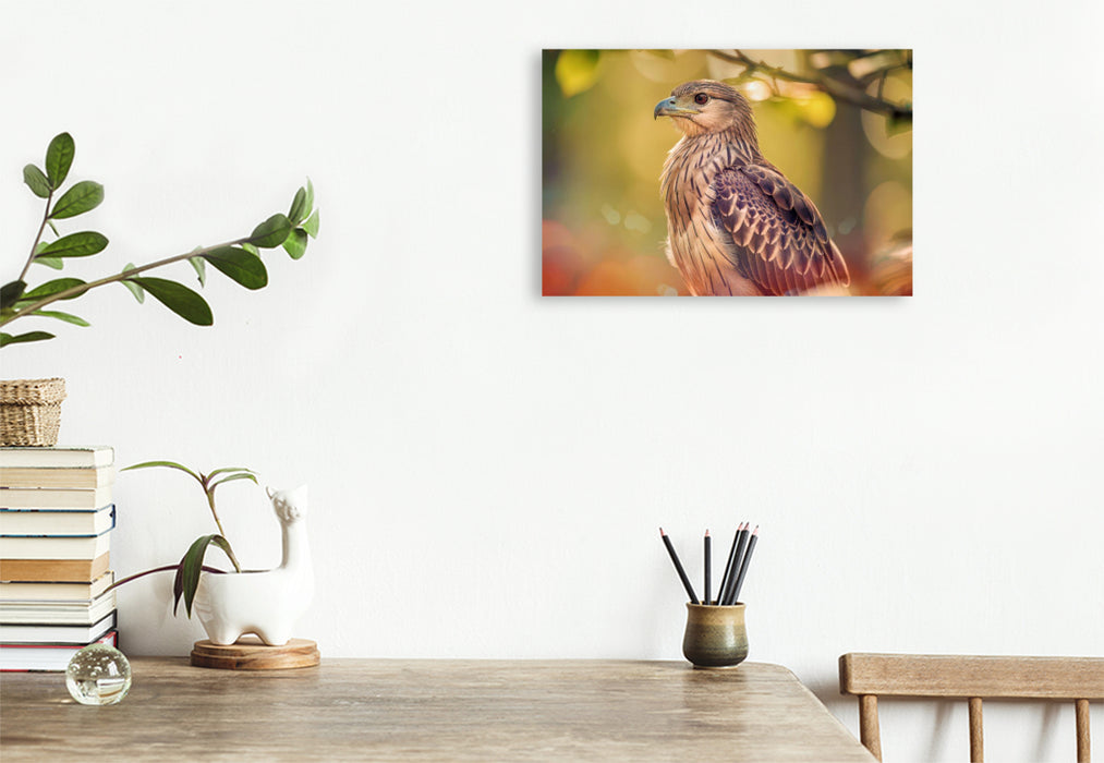 Premium Textil-Leinwand Farbgesichter der Natur, jeder Vogel ein Charakter.