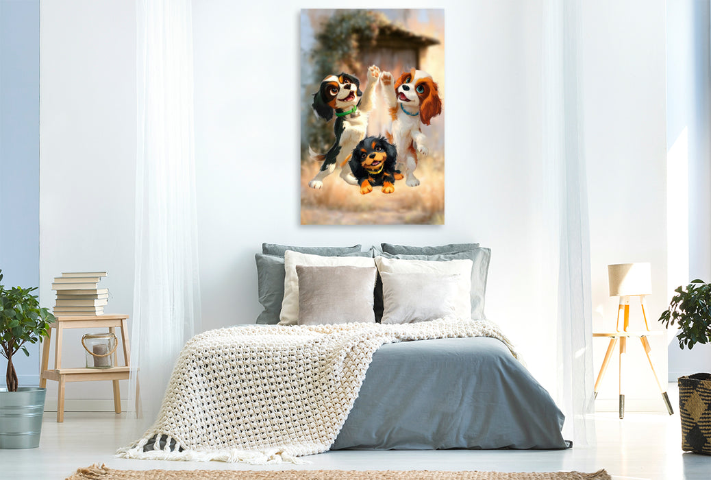 Premium Textil-Leinwand Beste Freunde für immer