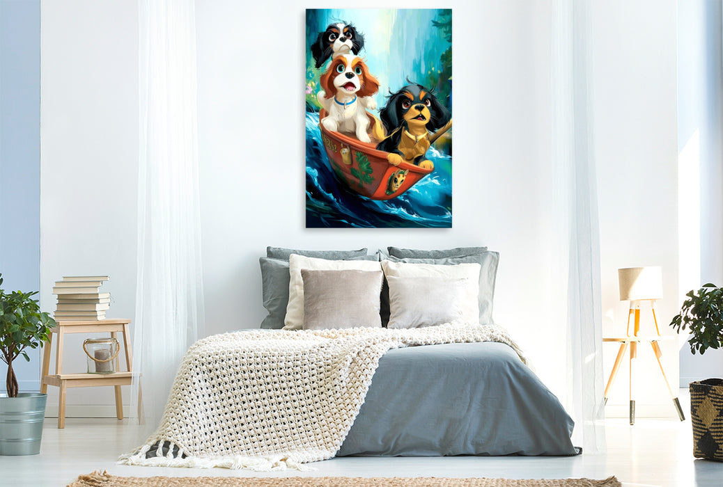 Premium Textil-Leinwand Oh je, wildes Wasser!