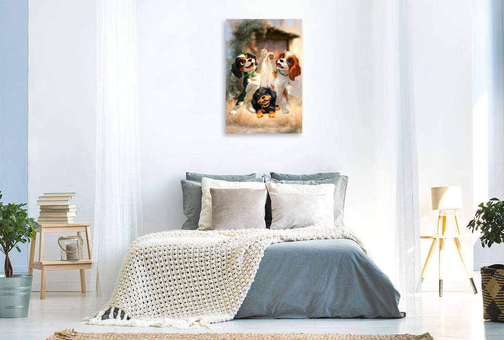 Premium Textil-Leinwand Beste Freunde für immer