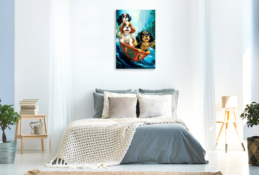 Premium Textil-Leinwand Oh je, wildes Wasser!