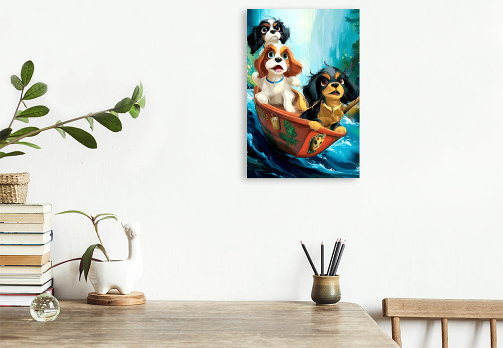 Premium Textil-Leinwand Oh je, wildes Wasser!