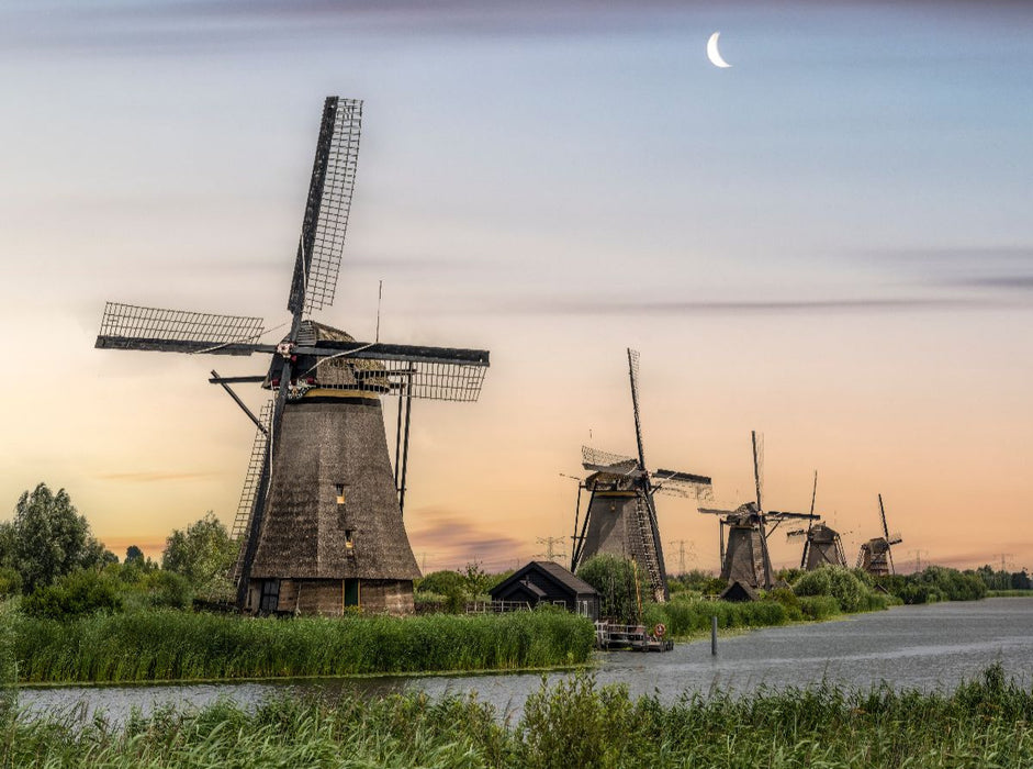 Windmühlen im Abendlicht - CALVENDO Foto-Puzzle'