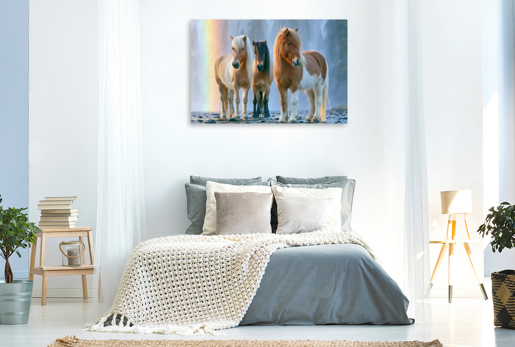 Premium Textil-Leinwand Majestät der Wasserfälle