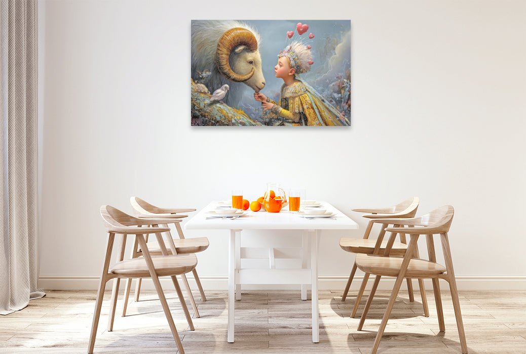 Premium Textil-Leinwand Melodien und Zuneigung