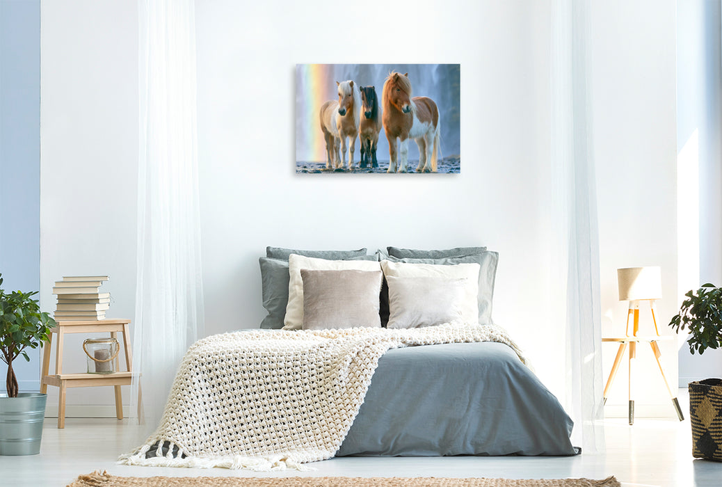 Premium Textil-Leinwand Majestät der Wasserfälle