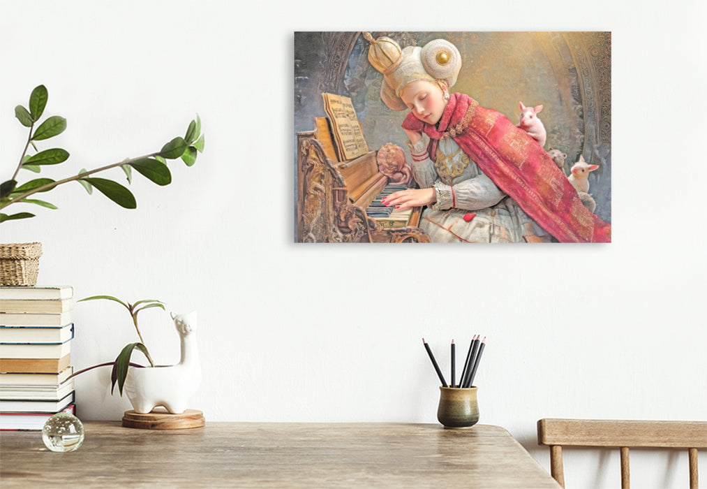 Premium Textil-Leinwand Melodien und Zuneigung