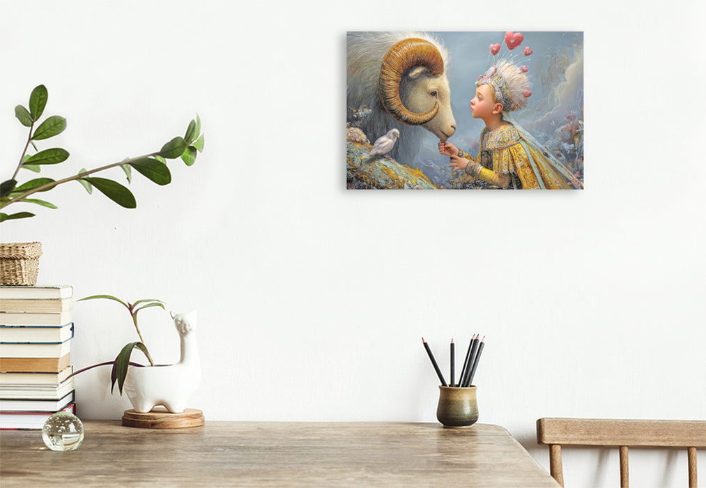 Premium Textil-Leinwand Melodien und Zuneigung