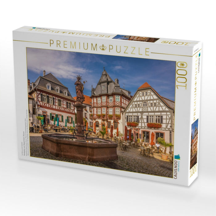 Marktplatz von Heppenheim, Hessen - CALVENDO Foto-Puzzle'