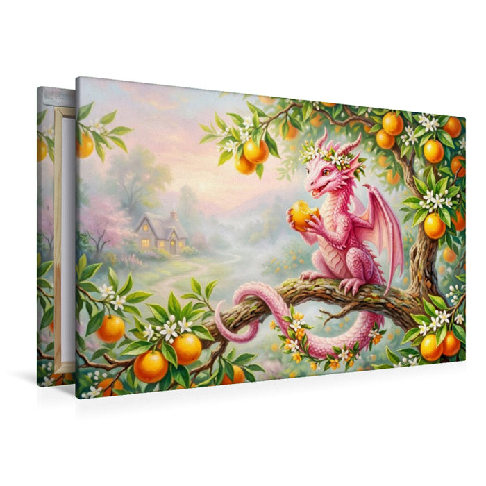 Premium Textil-Leinwand Saftiges Orangen-Frühstück