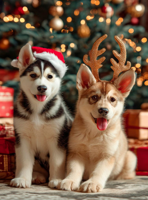 Husky - Zauberhafte Weihnachtszeit - CALVENDO Foto-Puzzle'