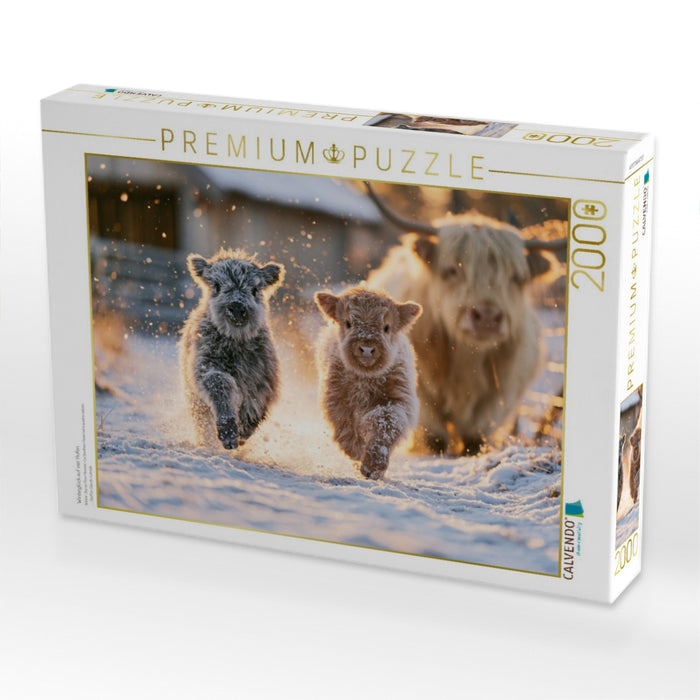 Winterglück auf vier Hufen - CALVENDO Foto-Puzzle'