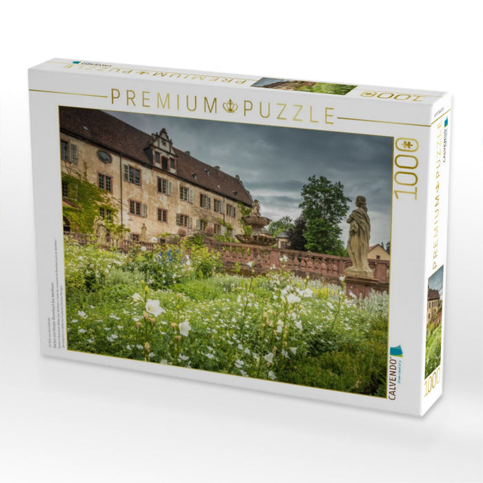 Garten von Kloster Bronnbach bei Wertheim - CALVENDO Foto-Puzzle'