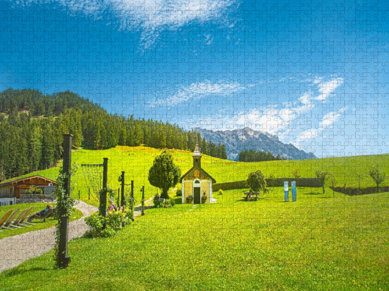Die Jufenalm steht für echte Bergerlebnisse, herzliche Gastlichkeit und unvergessliche Momente. - CALVENDO Foto-Puzzle'