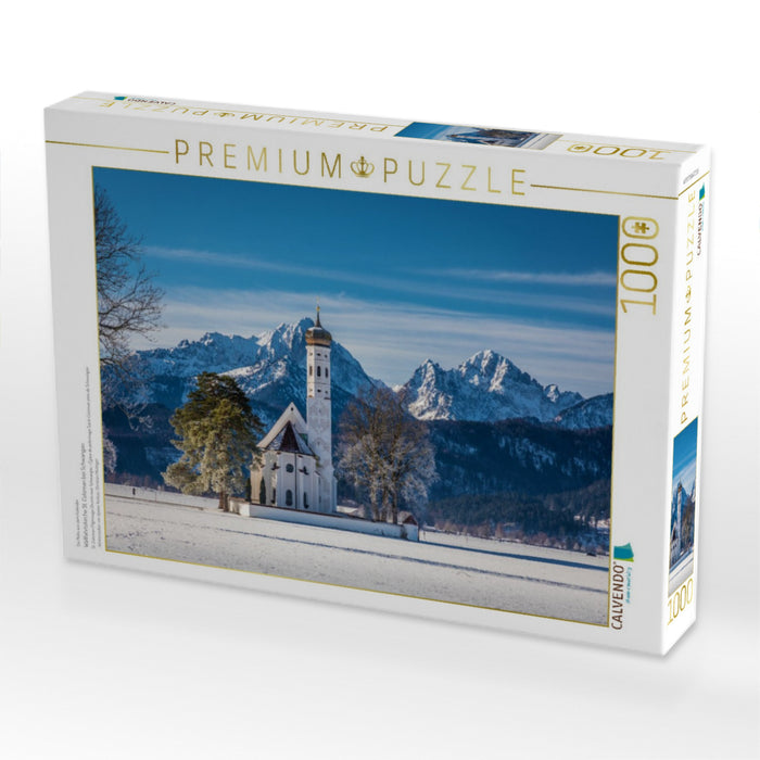 Wallfahrtskirche St. Coloman bei Schwangau - CALVENDO Foto-Puzzle'