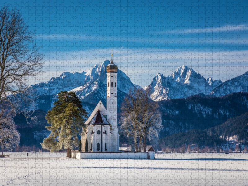 Wallfahrtskirche St. Coloman bei Schwangau - CALVENDO Foto-Puzzle'