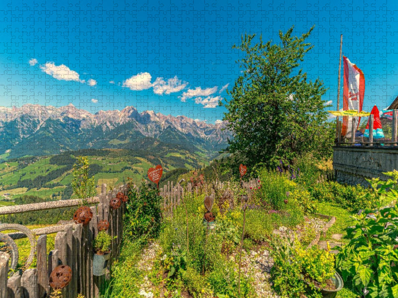 Von der Mittelstation der Abergbahn aus führen zahlreiche Wanderwege durch die abwechslungsreiche Landschaft. - CALVENDO Foto-Puzzle'