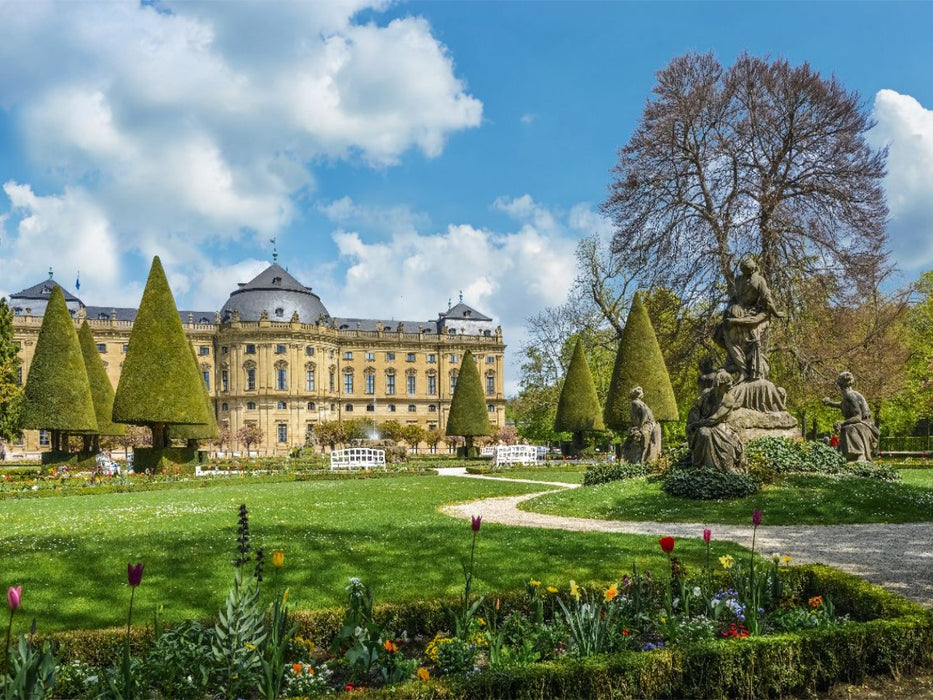 Frühling Park der Residenz Würzburg - CALVENDO Foto-Puzzle'