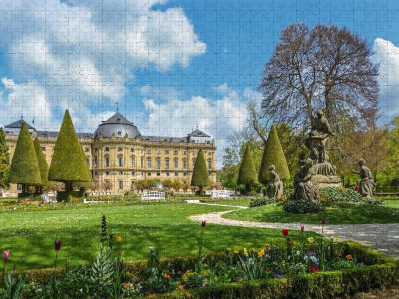 Frühling Park der Residenz Würzburg - CALVENDO Foto-Puzzle'