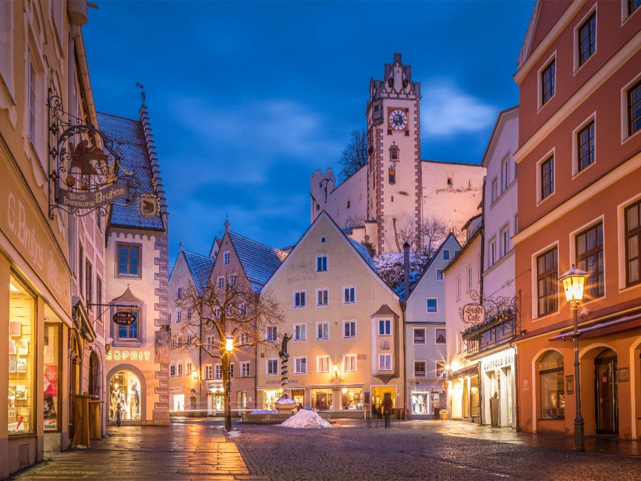Altstadt von Füssen mit Blick zum Hohen Schloss - CALVENDO Foto-Puzzle'
