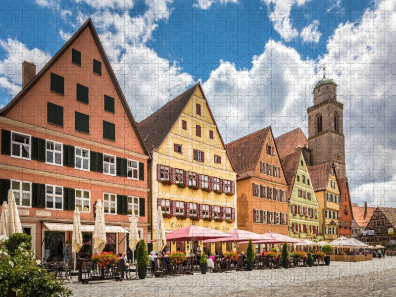 Historische Häuser am Marktplatz von Dinkelsbühl - CALVENDO Foto-Puzzle'