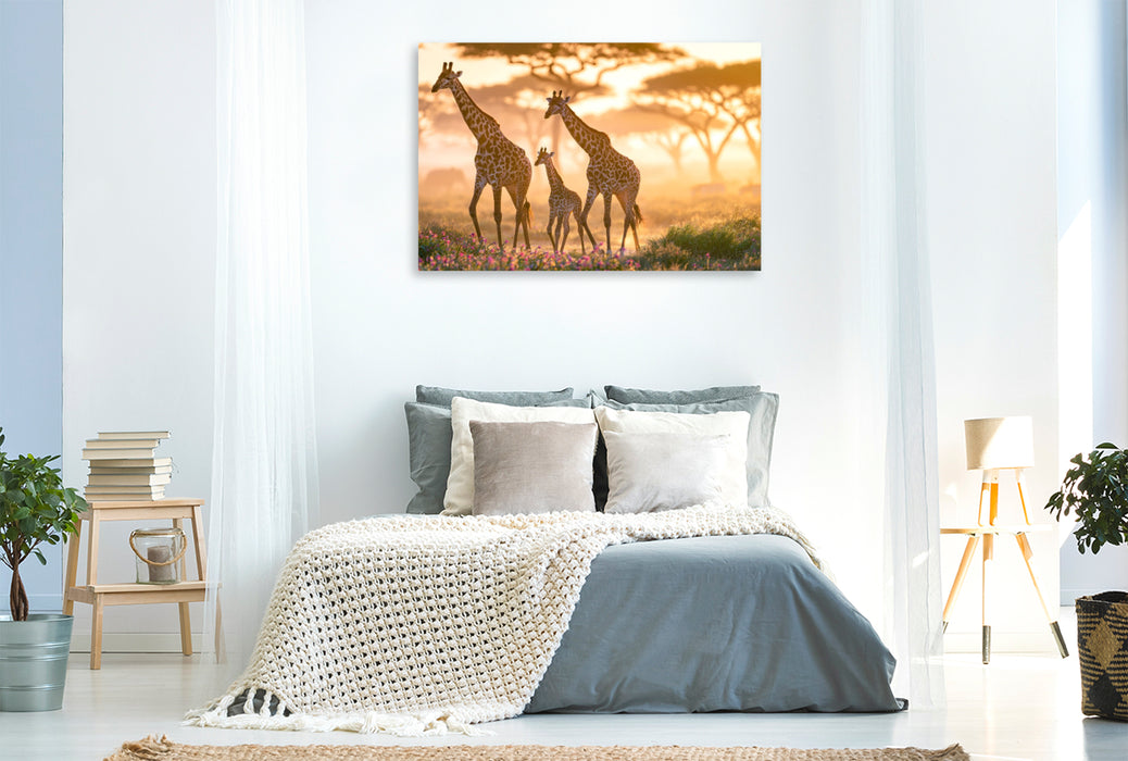 Premium Textil-Leinwand Gemeinsam hoch hinaus