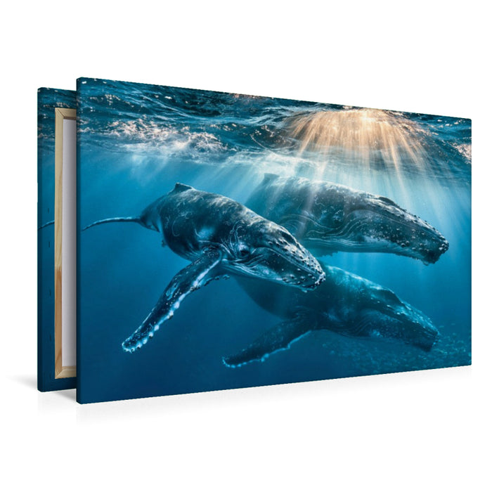 Premium Textil-Leinwand Giganten der Meere