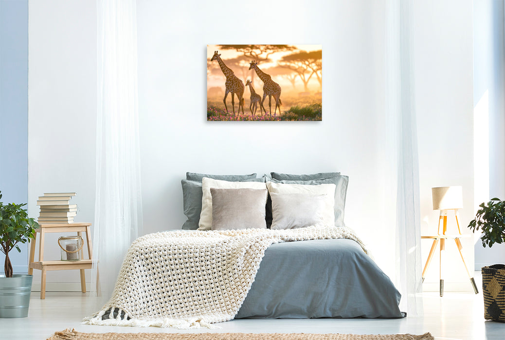 Premium Textil-Leinwand Gemeinsam hoch hinaus