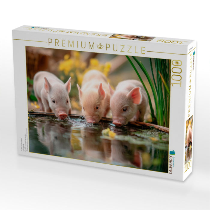 Ferkelglück - CALVENDO Foto-Puzzle'