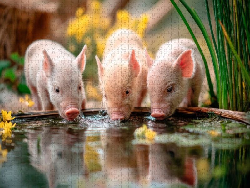 Ferkelglück - CALVENDO Foto-Puzzle'