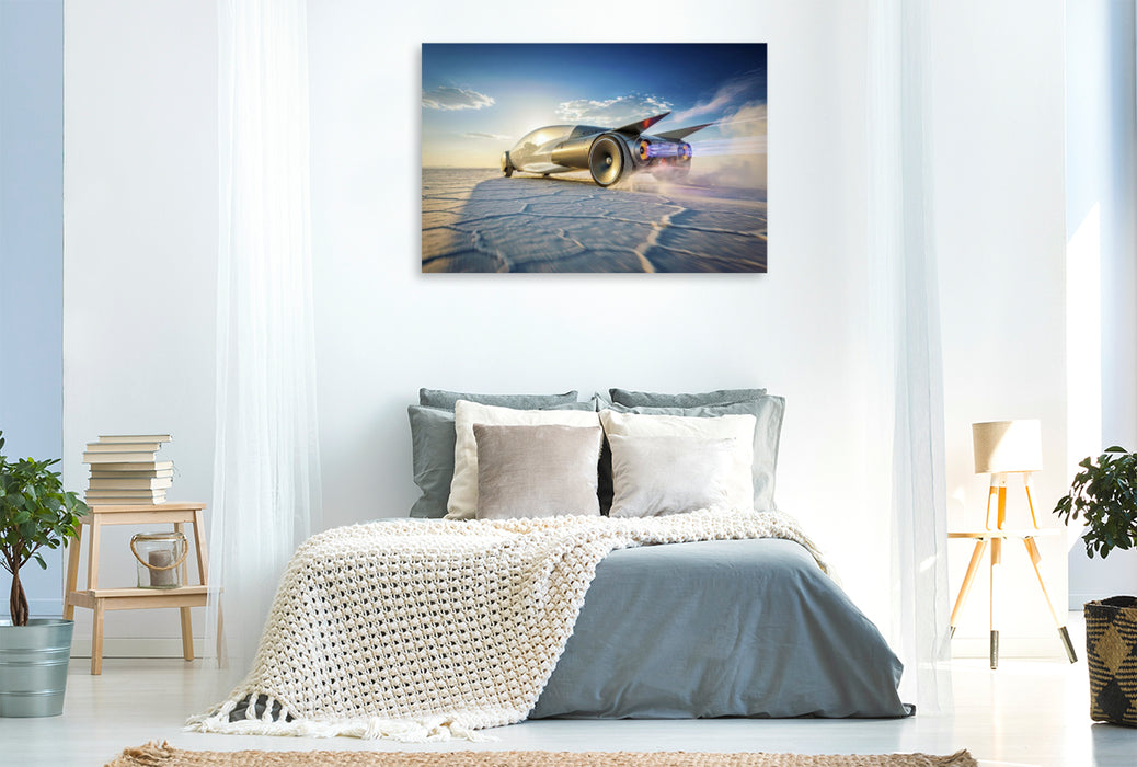 Premium Textil-Leinwand Der Schlag der Überschallwelle, pure Energie im Raum.