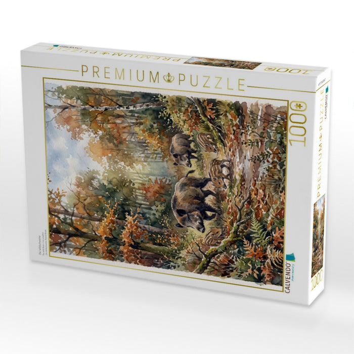 Die Wildschweine - CALVENDO Foto-Puzzle'