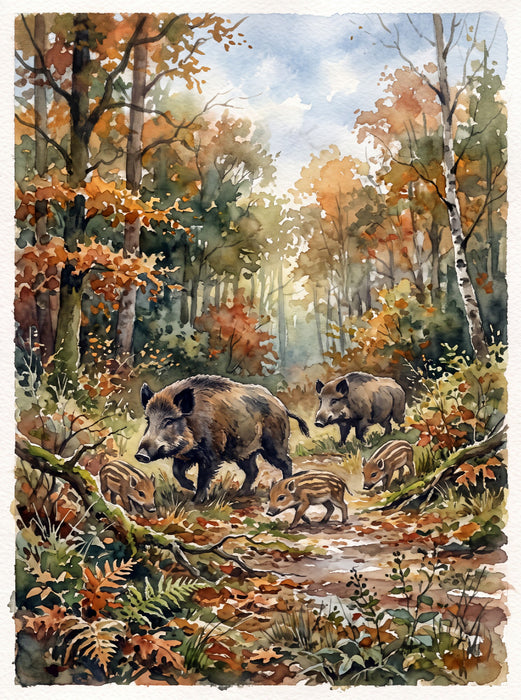 Die Wildschweine - CALVENDO Foto-Puzzle'