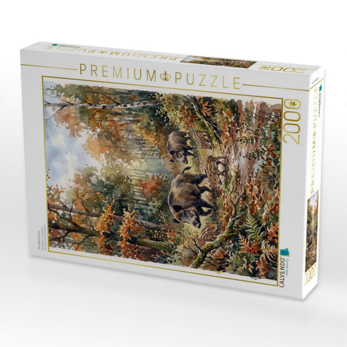 Die Wildschweine - CALVENDO Foto-Puzzle'