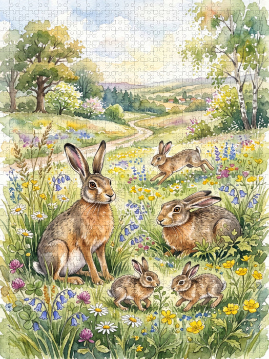 Die Hasen - CALVENDO Foto-Puzzle'