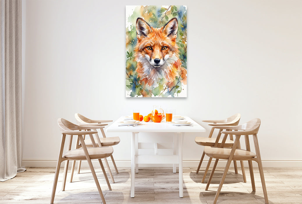 Premium Textil-Leinwand Der Fuchs