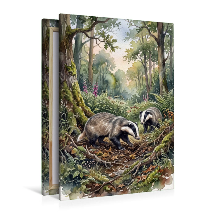 Premium Textil-Leinwand Der Dachs