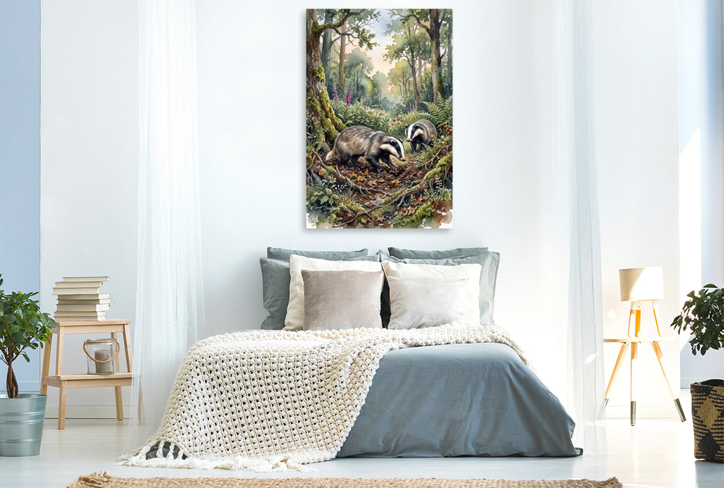 Premium Textil-Leinwand Der Dachs
