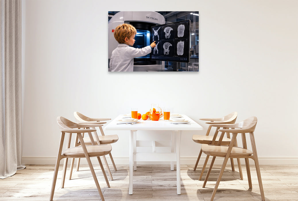 Premium Textil-Leinwand Die Welt im Mikro CT