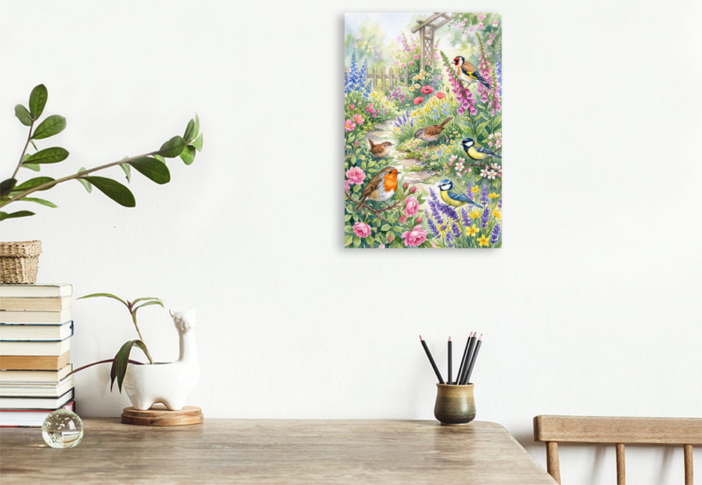 Premium Textil-Leinwand Gefiederte Sänger der Natur