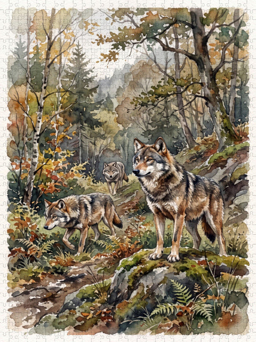 Die Wölfe - CALVENDO Foto-Puzzle'