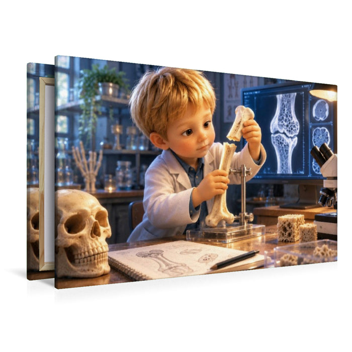 Premium Textil-Leinwand Knochenforschung