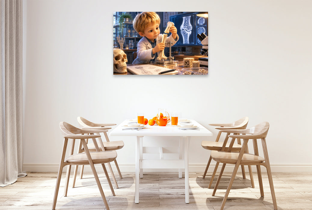 Premium Textil-Leinwand Knochenforschung