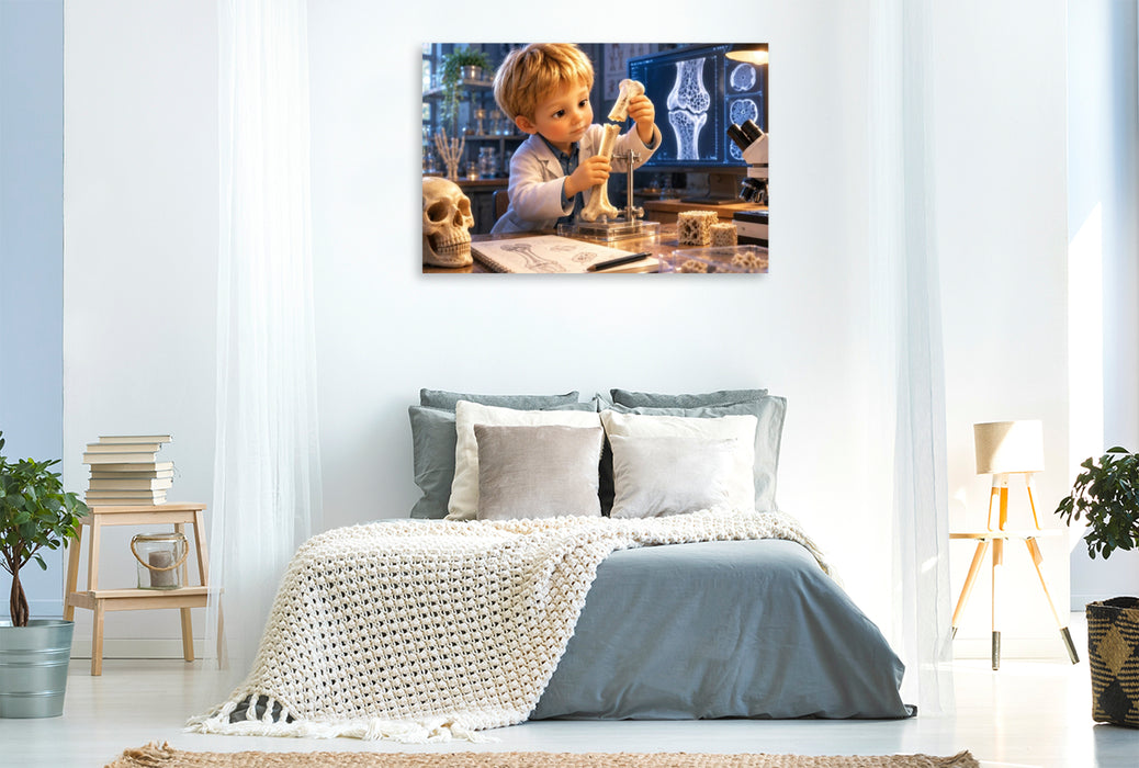Premium Textil-Leinwand Knochenforschung