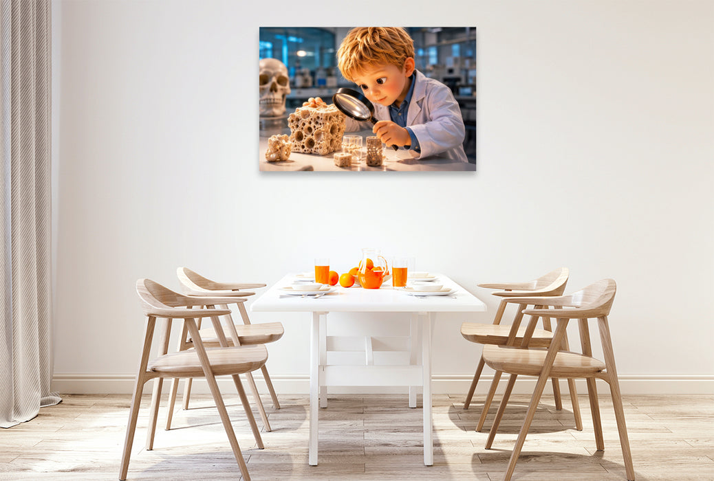 Premium Textil-Leinwand Knochenstruktur